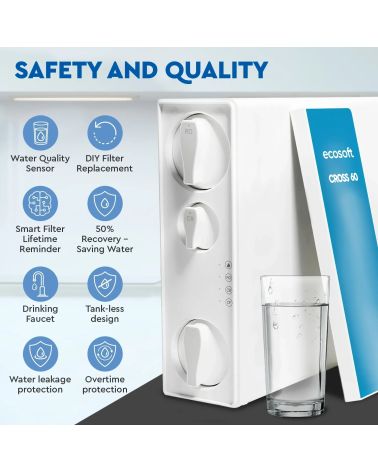 Ecosoft CROSS 60 tiesioginio srauto atvirkštinio osmoso filtras, KAINA: 376.71293, KODAS: MO3400PECO | 005