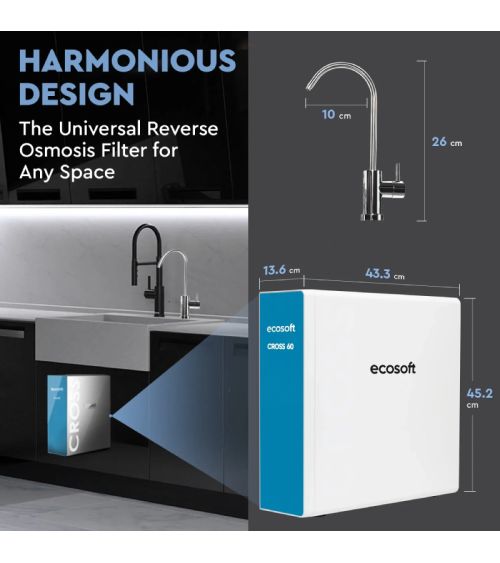 Ecosoft CROSS 60 tiesioginio srauto atvirkštinio osmoso filtras, KAINA: 376.71293, KODAS: MO3400PECO | 002