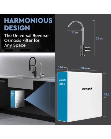 Ecosoft CROSS 60 tiesioginio srauto atvirkštinio osmoso filtras, KAINA: 376.71293, KODAS: MO3400PECO | 008