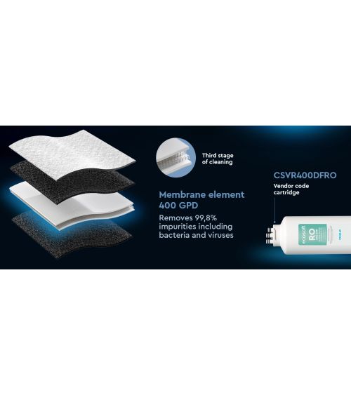 Ecosoft CROSS 60 tiesioginio srauto atvirkštinio osmoso filtras, KAINA: 376.71293, KODAS: MO3400PECO | 002