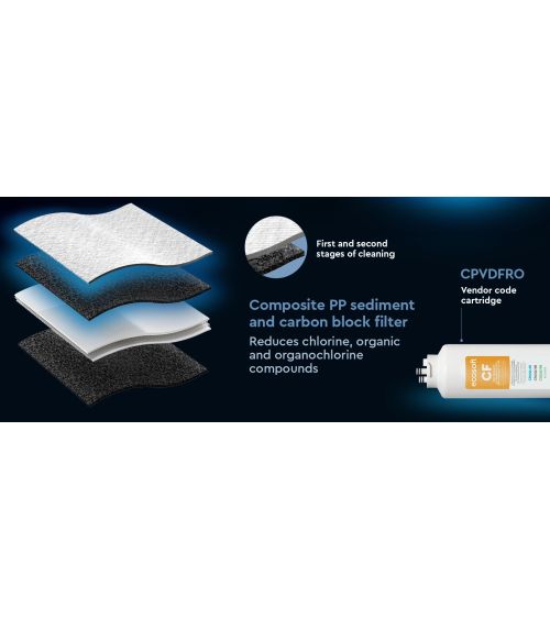 Ecosoft CROSS 60 tiesioginio srauto atvirkštinio osmoso filtras, KAINA: 376.71293, KODAS: MO3400PECO | 002