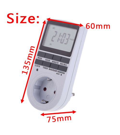 Elektroninis skaitmeninis laikmatis – rozetė (programuojamas savaitinis laikmatis), KAINA: 12, KODAS: LAIKMATIS 220V | 001