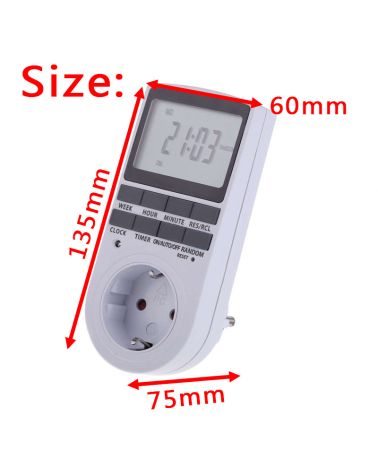 Elektroninis skaitmeninis laikmatis – rozetė (programuojamas savaitinis laikmatis), KAINA: 12, KODAS: LAIKMATIS 220V | 002