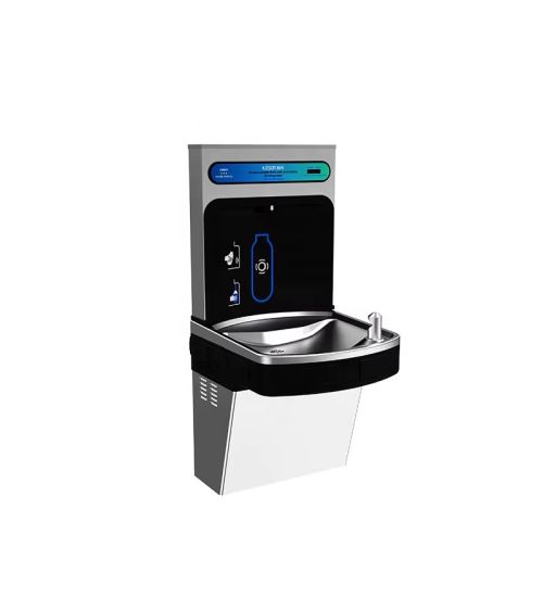 Sieninis vandens aušintuvas su gertuvių pildymo stotelė ir sensoriniu geriamojo vandens fontanu (juodas), KAINA: 0.1, KODAS: STA