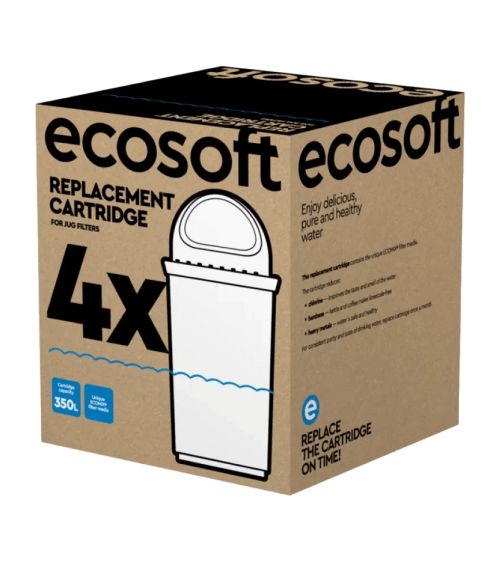 "Ecosoft" 4-kasėčių vandens filtravimo ąsočiui, pakuotė, KAINA: 15.9, KODAS: CRVK4INT | 001