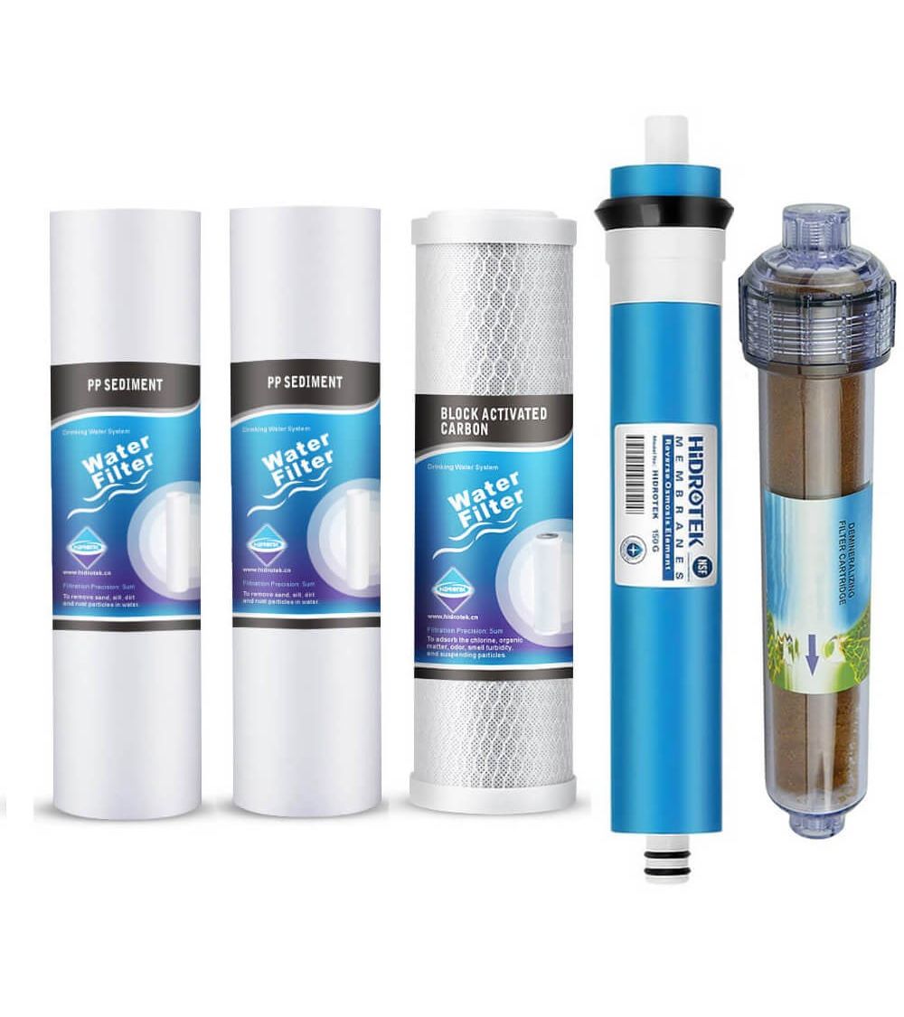 Kasečių rinkinys AQUARIUS MAXI - DEMI – RO SISTEMAI + 150 GPD membrana, KAINA: 58.909499, KODAS: SET-AQMAXI-MEM150-DEMI | 001