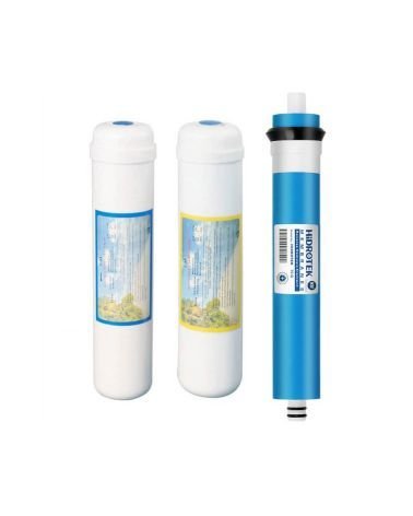 Kasečių rinkinys AQUARIUS MIDI – RO SISTEMAI + 75 GPD membrana, KAINA: 40.8025, KODAS: SET-AQMIDI-MEM75 | 001
