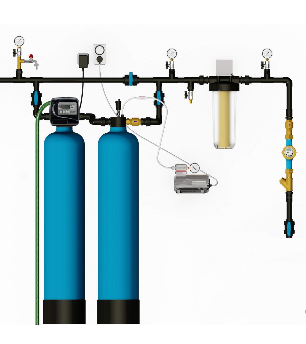 Nugeležinimo filtras CLACK su oro kompresorium, laikmačiu ir oksidacine talpa IRON-CL-AIR (13x54), KAINA: 751, KODAS: IRON-CL-A