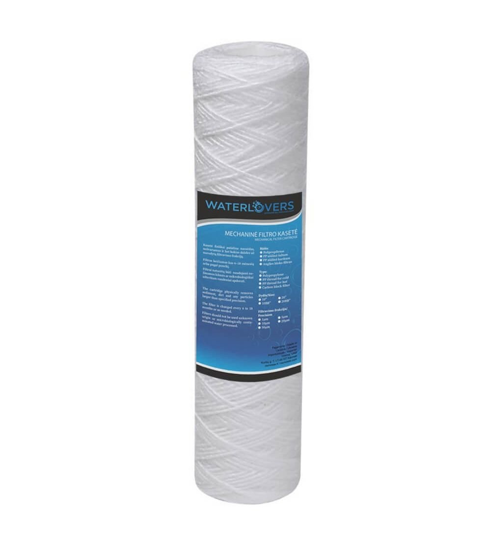 Siūlinė filtro kasetė WaterLovers 10" (5 mikronų), KAINA: 5, KODAS: PPF5-10 | 001