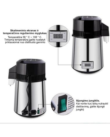 Distiliatorius WaterForLife Glass Plus, KAINA BE PVM: 175, KODAS: WATERFORLIFE-PURO | 002