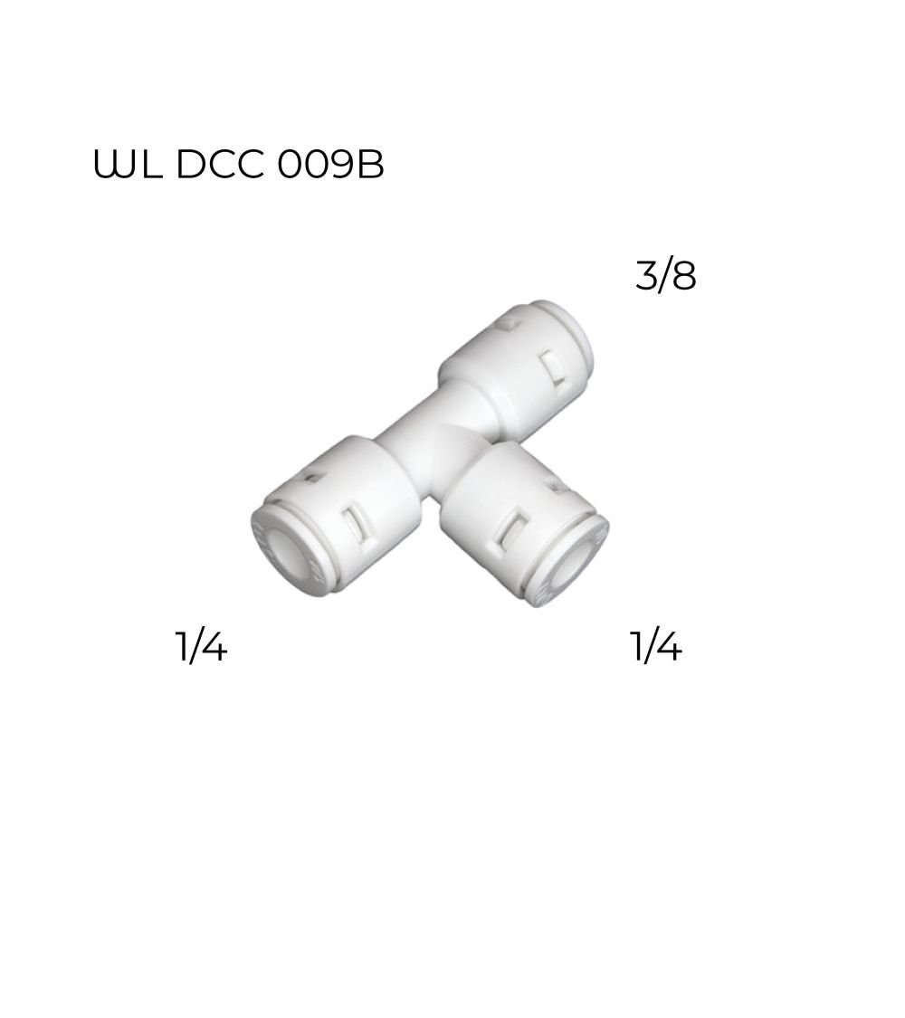 "T" FORMOS RO JUNGTIS - V1/4 | V1/4 | V3/8, KAINA: 5.79, KODAS: DCC-009B | 001