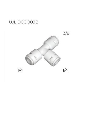 "T" FORMOS RO JUNGTIS - V1/4 | V1/4 | V3/8, KAINA: 5.79, KODAS: DCC-009B | 001