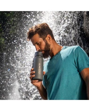 IZOLIUOTAS NERŪDIJANČIO PLIENO VANDENS BUTELIS SU FILTRU LIFESTRAW GO (BALTAS 650 ML), KAINA BE PVM: 61.942149, KODAS: 764014428