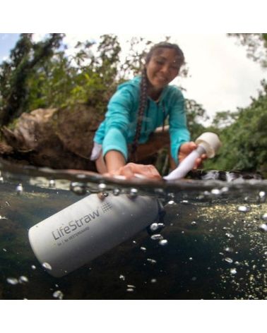 IZOLIUOTAS NERŪDIJANČIO PLIENO VANDENS BUTELIS SU FILTRU LIFESTRAW GO (BALTAS 650 ML), KAINA BE PVM: 61.942149, KODAS: 764014428