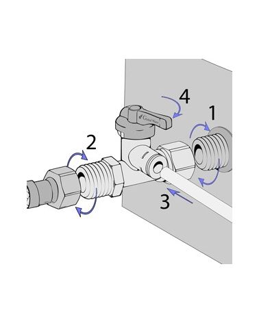 Vožtuvas SNV-02 (S3/8 V1/4 S3/8), KAINA: 5.7, KODAS: SNV-02-GP | 001