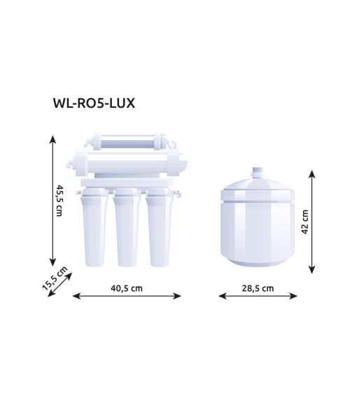 Atvirkštinio osmoso sistema OsmoPlus RO5 Pro 100 GPD, KAINA: 132.5, KODAS: RO5-LUX-GP | 001
