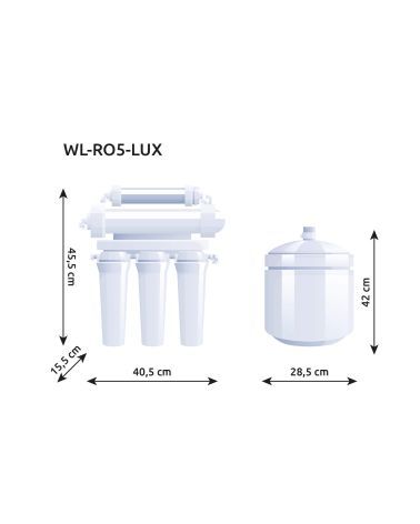 Atvirkštinio osmoso sistema OsmoPlus RO5 Pro 100 GPD, KAINA: 132.5, KODAS: RO5-LUX-GP | 006