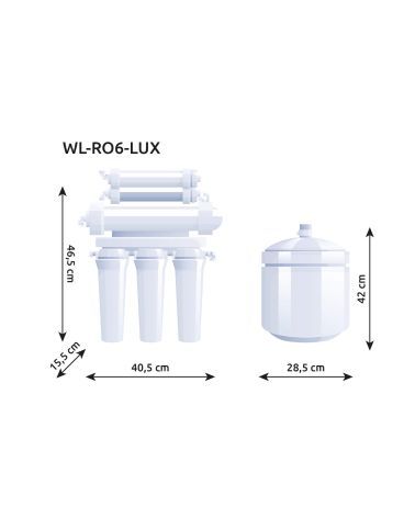 Atvirkštinio osmoso sistema OsmoPlus RO6 Pro 100 GPD, KAINA: 147, KODAS: RO6-LUX | 007