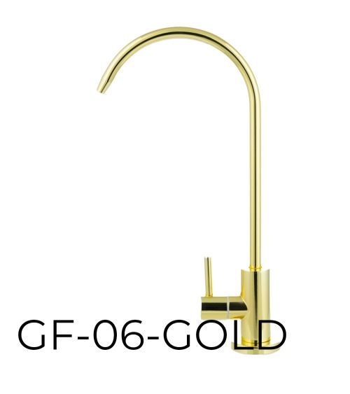 RO sistemai skirtas viengubas vandens maišytuvas GF 06 GOLD, KAINA BE PVM: 33.057851, KODAS: GF-06-GOLD | 001