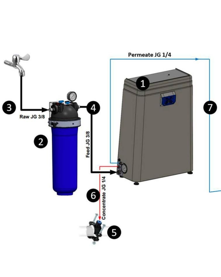 AQUAPHOR OSMOSO SISTEMA APRO-120, KAINA BE PVM: 1431.404959, KODAS: APRO-120 | 004