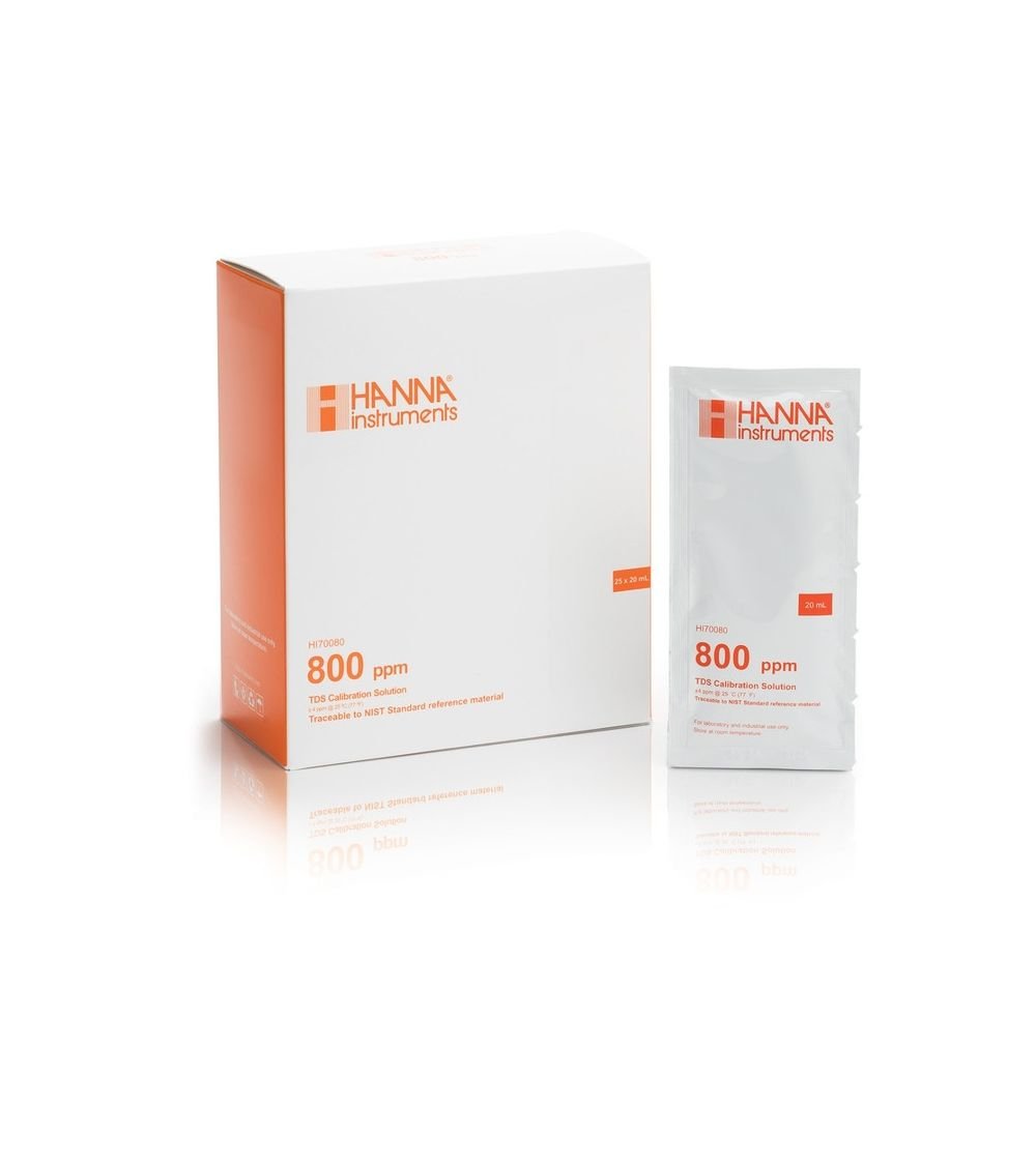 Standartiniai TDS paketėliai (20 ml) 800 mg/L (ppm), KAINA: 8.200001, KODAS: HI70080P | 001