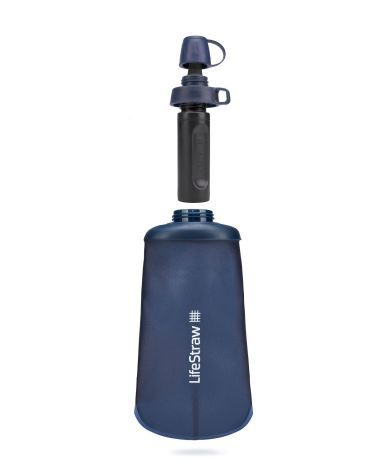 "LIFESTRAW PEAK" SERIJOS SULANKSTOMAS IŠSPAUDŽIAMAS 1000 ML BUTELIUKAS SU FILTRU, KAINA BE PVM: 47.892562, KODAS: 7640144286316 