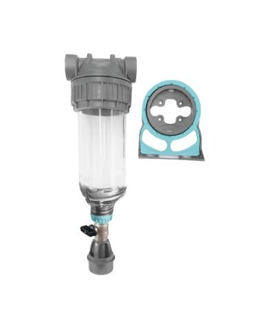 Plastic housing filter 3P ECO 9” ¾ transparent PET bowl with venturi valve + drain ½” 1 – 1"  (EN), KAINA: 0, KODAS: FCPP3P0550 
