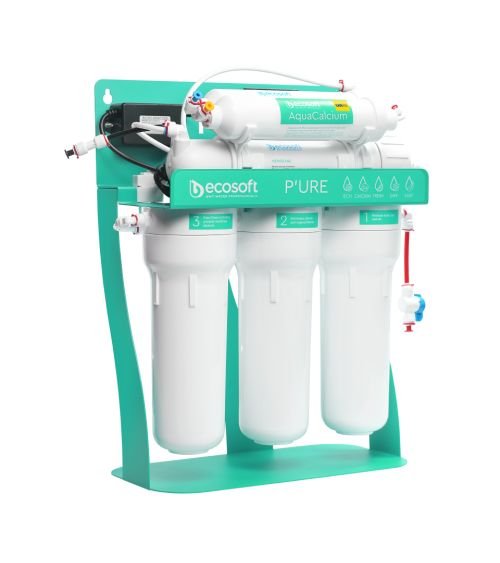 P’URE AquaCalcium Mint reverse osmosis filter with pump on metal rack (EN), KAINA: 353, KODAS: MO675PSMACECO | 001
