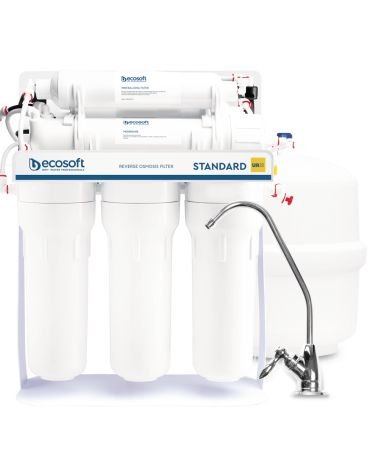 Ecosoft Standard PRO reverse osmosis filter with mineralization and pump on metal rack, KAINA: 187.55, KODAS: MO550MPSECOSTD | 0