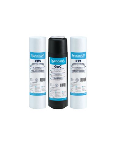 Standartinis 3 atsarginių filtrų rinkinys ECOSOFT PP5-GAC-PP1, KAINA: 9.62, KODAS: CPV3ECOSTD-GP | 003