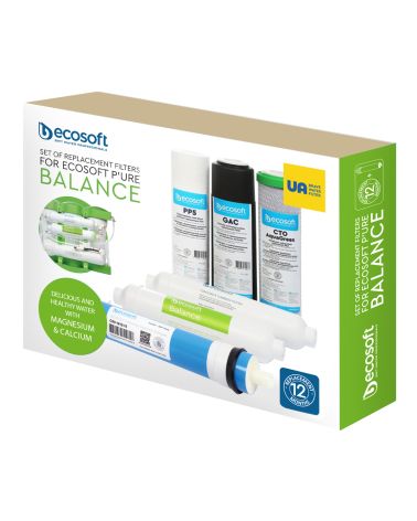 Ecosoft PURE Balance set of 6 replacement filters DGD205-GAC-CTOAG-75GPD-BALANCE-POST, KAINA: 35.465705, KODAS: CHV6PUREBAL | 00