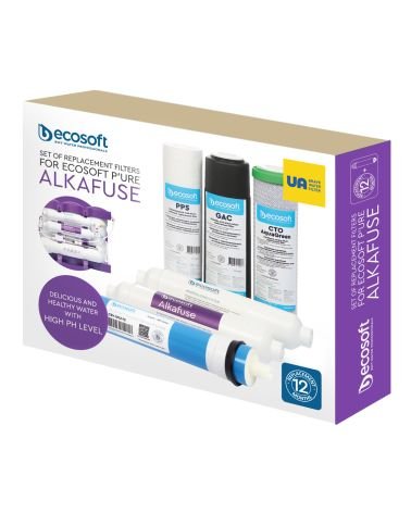 Ecosoft P'URE Alkafuse 5 kasesčių rinkinys+ membrana 75 GPD, KAINA: 61.47, KODAS: CHV6PUREALC-GP | 002