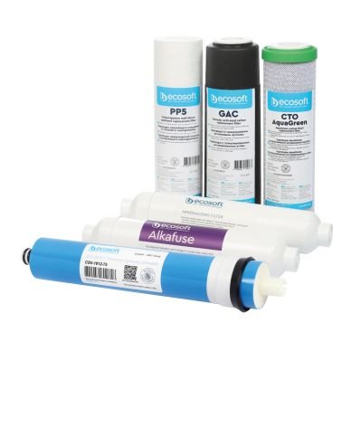 Ecosoft P'URE Alkafuse 5 kasesčių rinkinys+ membrana 75 GPD, KAINA: 61.47, KODAS: CHV6PUREALC-GP | 001