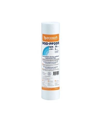 Ecosoft dual gradient PP sediment filter 2.5″×10″ 20-5 micron, KAINA: 1.007325, KODAS: CPV2510205ECO | 001