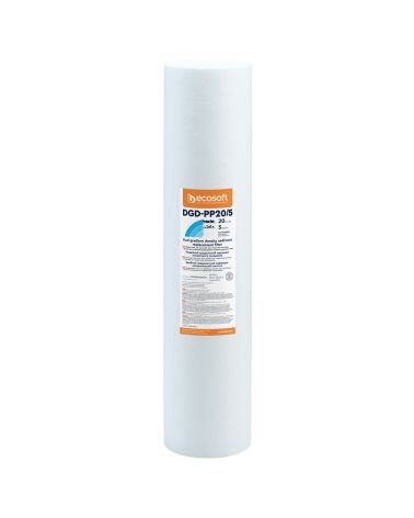 Ecosoft dvigubo gradiento PP nuosėdų filtras 4,5″×20″ 20-5 mikronų, KAINA: 12.86472, KODAS: CPV4520205ECO | 001