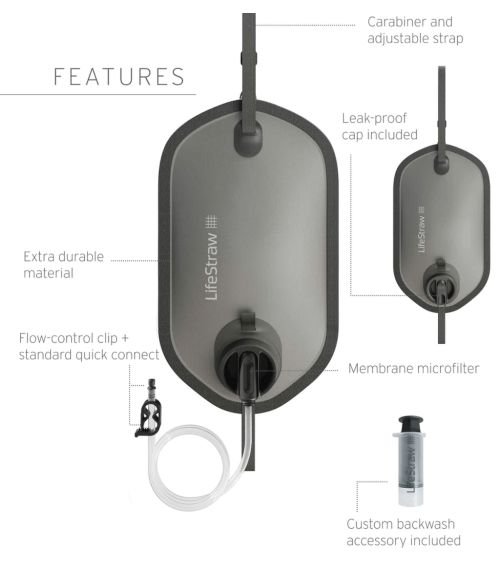 "LIFESTRAW PEAK" SERIJOS GRAVITACINIO FILTRAVIMO SISTEMA - 8L, KAINA: 95.95, KODAS: 7640144286378-GP | 001