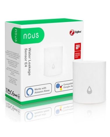 Išmanusis vandens nuotėkio jutiklis E4, ZigBee, TUYA / Smart Life, NOUS, KAINA: 0, KODAS: NOUS-E4 | 001
