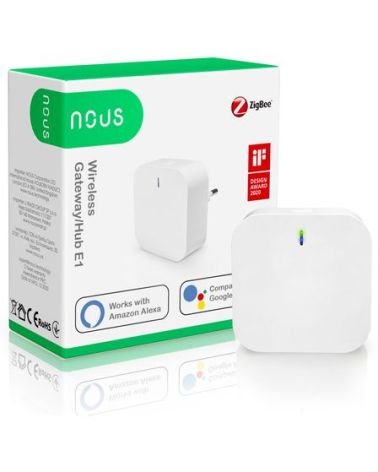 Išmanių namų sąsaja tarp ZigBee ir Wi-Fi įrenginių Smart Home Gateway E1, NOUS, KAINA: 26.9, KODAS: NOUS-HUB-E1 | 001