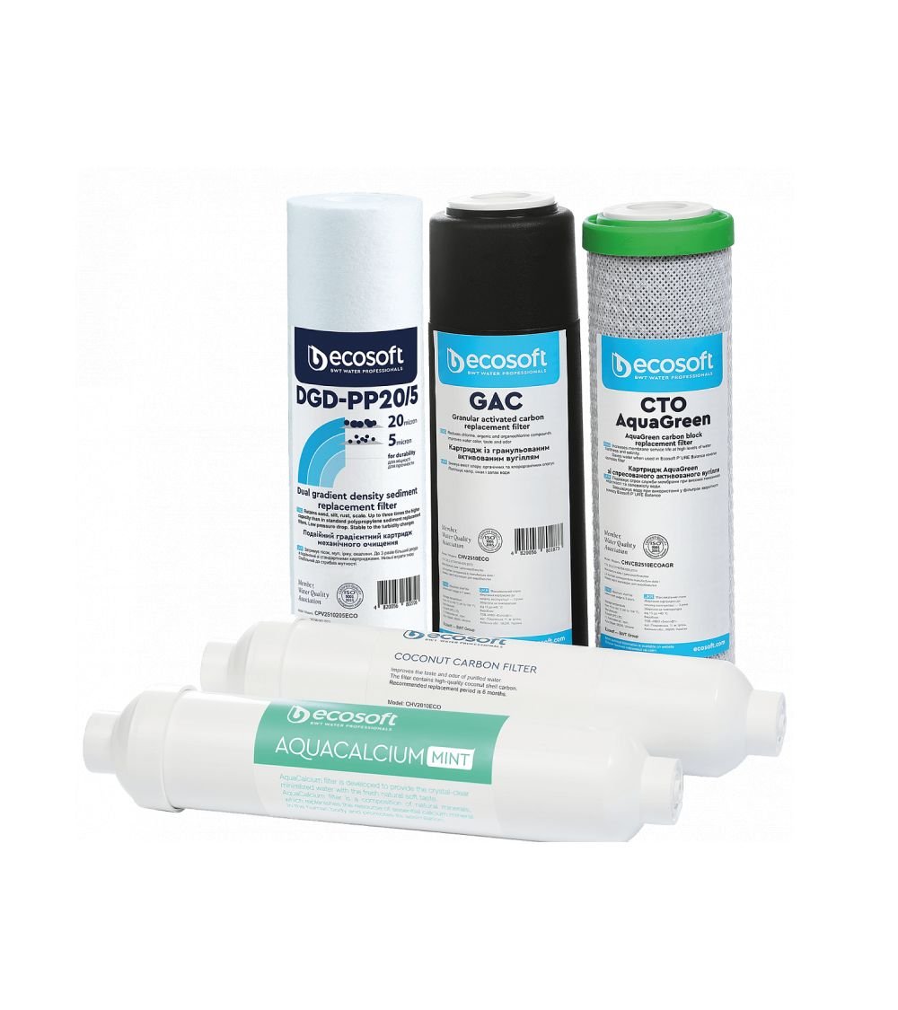 Ecosoft P'URE AquaCalcium 5 kasečių rinkinys, KAINA: 0, KODAS: CHV5PUREMAC-GP | 001