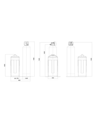 Vandens minkštinimo komplektas (13x54) 1" CLACK CI vožtuvas - 75 Litrai, KAINA: 623.15, KODAS: RF1354CI | 002