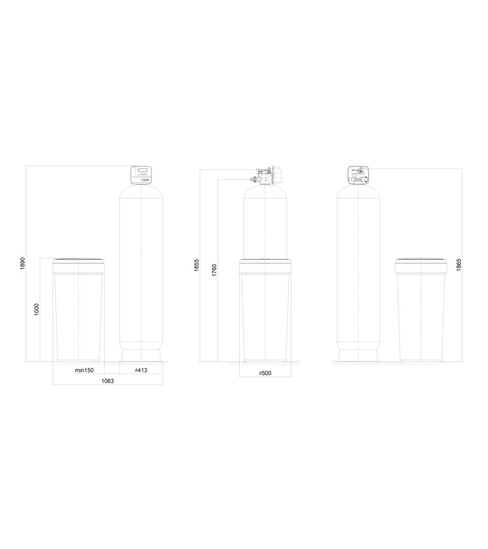 Vandens Mink tinimo Komplektas 16x65 Su CLACK CI Vo tuvu Vandens mink tinimo komplektas 16x65 su clack ci vo tuvu