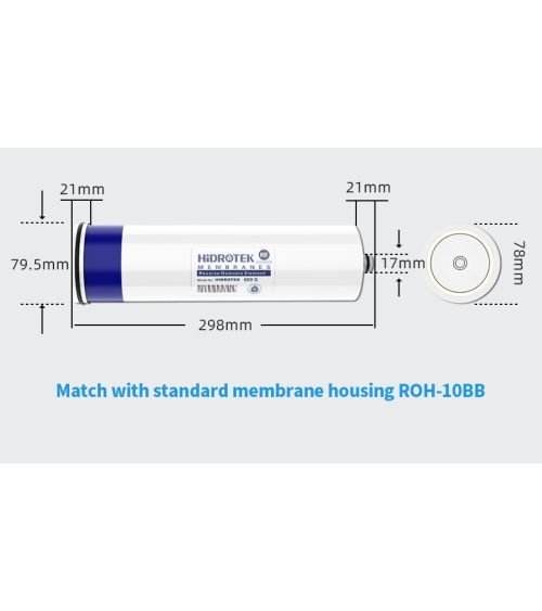 Osmosinė membrana - Hidrotek 600G (Hiflux) 3012, KAINA: 75.09, KODAS: MEM-600G-3012-GP | 001