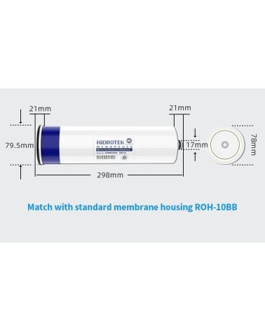 Osmosinė membrana - Hidrotek 600G (Hiflux) 3012, KAINA: 75.09, KODAS: MEM-600G-3012-GP | 005