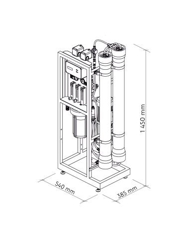 Ecosoft Brackish 4" RO system MO12000 with Econnect, w/o membranes, KAINA: 7532.25, KODAS: MO12000BI6 | 003