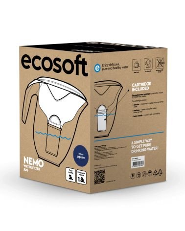 Ecosoft NEMO Sapphire vandens filtravimo ąsotis, KAINA: 14.128565, KODAS: FMVNEMODBINT | 008