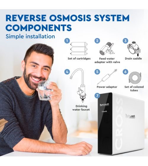Ecosoft CROSS 90 tiesioginio srauto atvirkštinio osmoso filtras, KAINA: 508.25, KODAS: MO3600PECO-GP | 001