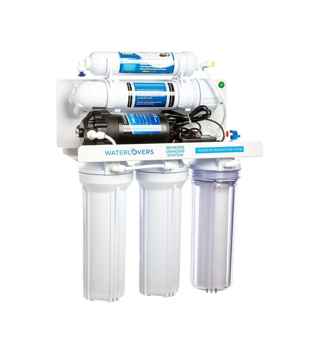 Atvirkštinio osmoso sistema RO5 Pro 100 GPD su siurbliu, KAINA: 173.47, KODAS: RO5-LUX-PUMP | 001