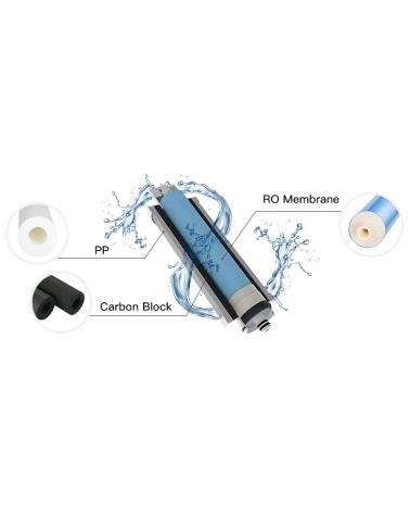Atvirkštinio osmoso sistema KomiBright C25R + Talpa + Kraniukas, KAINA: 137.778501, KODAS: SET-C25R-TANK-GF | 004