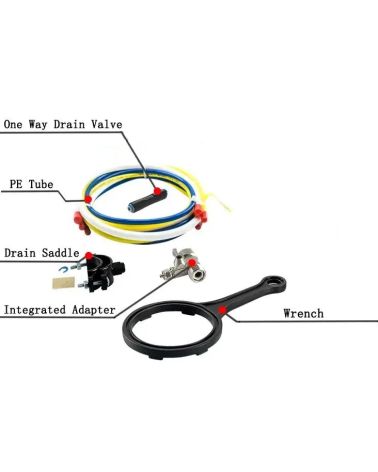 Atvirkštinio osmoso sistema KomiBright C25R + Talpa + Kraniukas + Siurblys, KAINA: 274.341001, KODAS: SET-C25R-TANK-GF-PUMP | 00