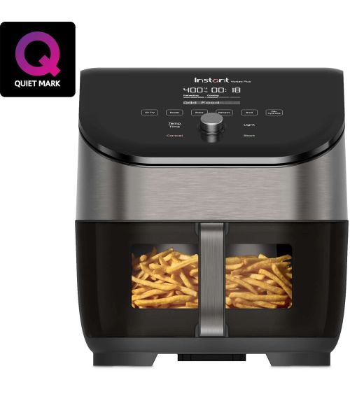 Instant Vortex® Plus nerūdijančio plieno oro gruzdintuvė su ClearCook ir OdorErase (5,7L) 6-in-1, KAINA: 137.46, KODAS: 140-3104